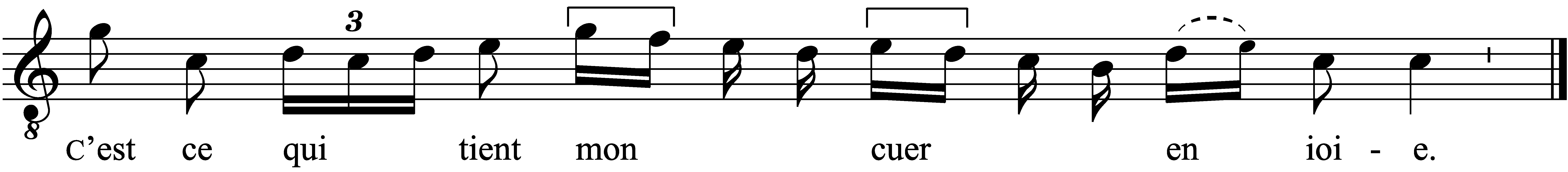 Refrain musical notation